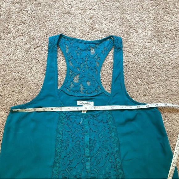 Aeropostale Women’s Top Size Medium Turquoise Open Knit  Flowy Sleeveless - Picture 3 of 16